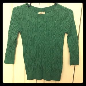 Green knit sweater